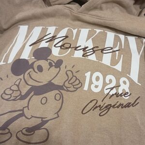 Mickey Mouse Disney Brown Cropped Hoodie